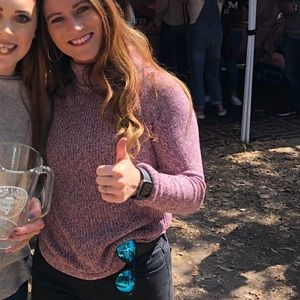 LOFT Maroon/Red Turtleneck sweater